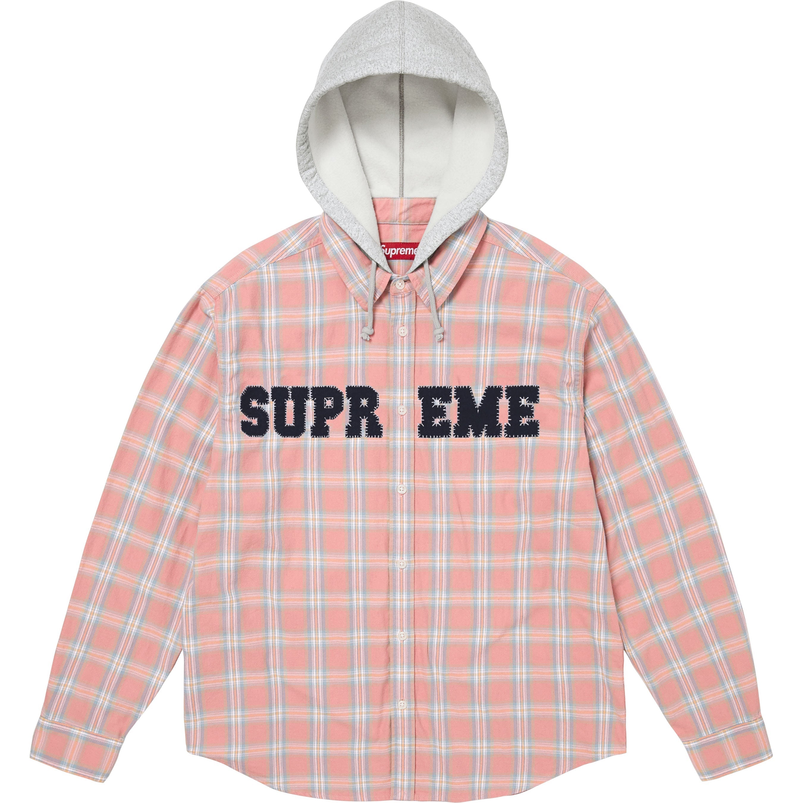 Appliqué Hooded Flannel Shirt view 3